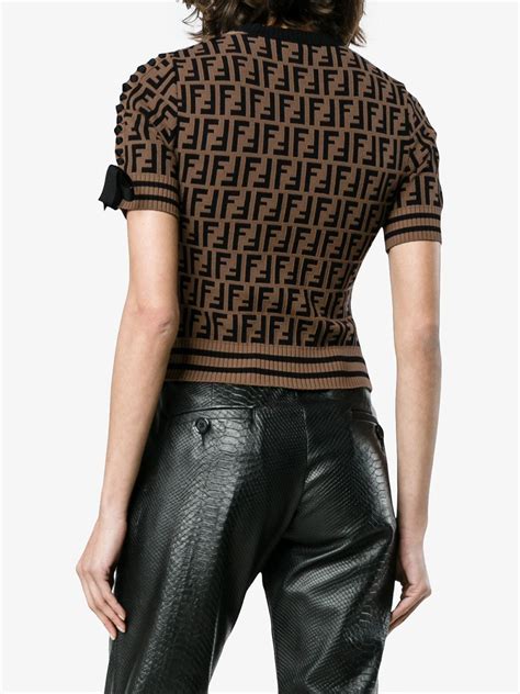 fendi t shirt long sleeves woman|fendi lace tops.